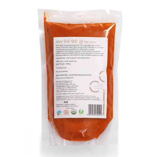 Conscious Food Organic Red Chilli Powder 100g