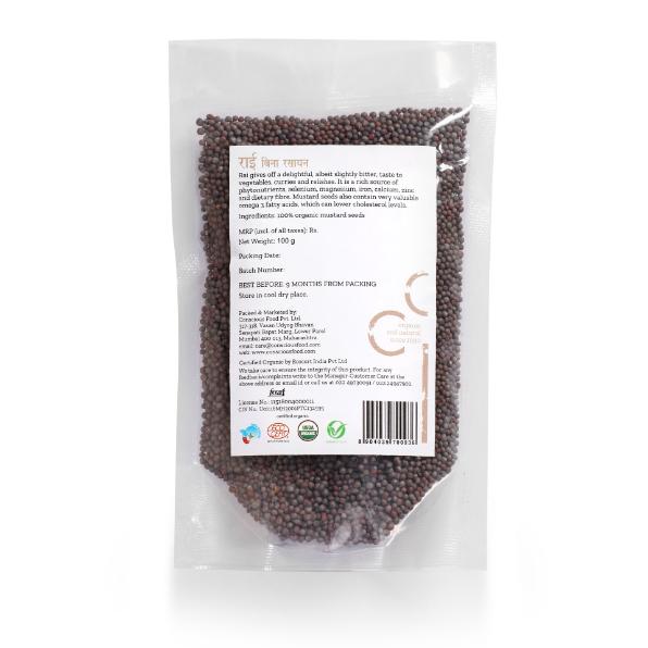 Conscious Food Organic Mustard Seeds (Rai) 100g