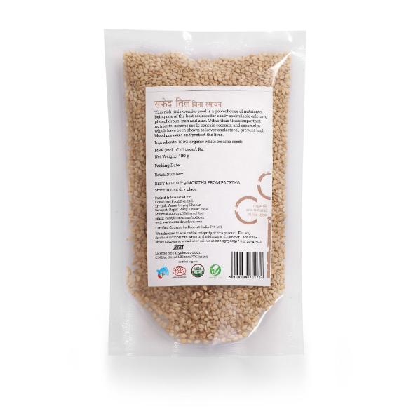 Conscious Food Organic Sesame Seeds (White) 100g