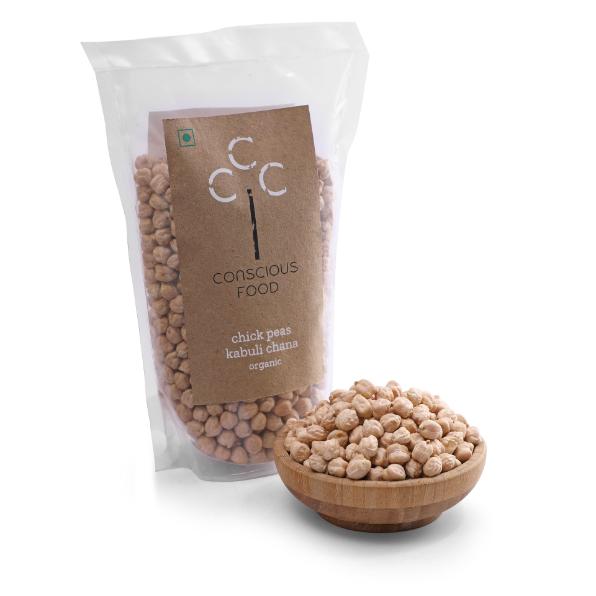 Conscious Food Organic Chickpeas (Kabuli Chana) 500g